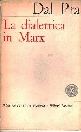 Copertina de La dialettica in Marx (1965).